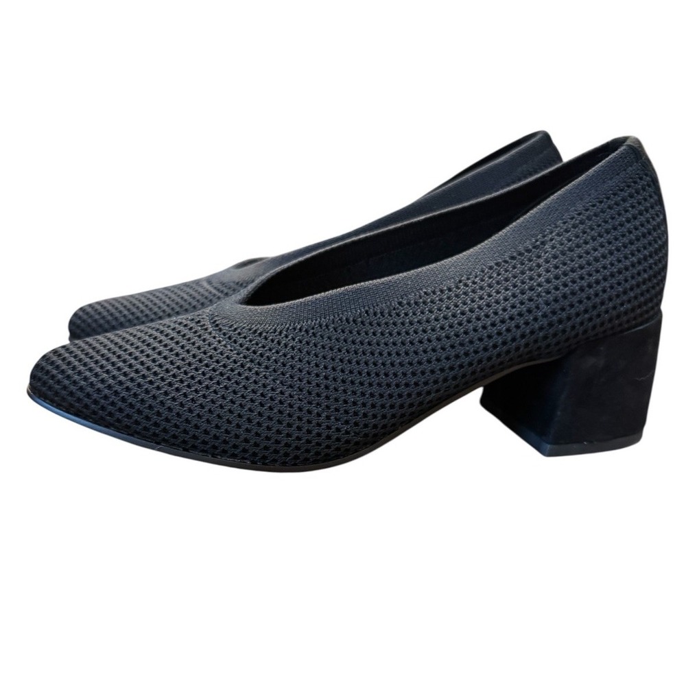 Eileen Fisher Gabby Recycled Stretch Knit Pumps Black Size 7 Comfort‎